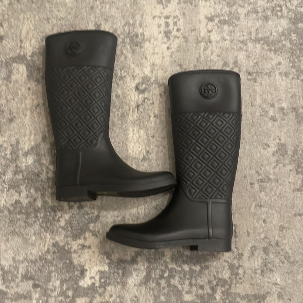 Tory Burch Marion Quilted Rain Boots
